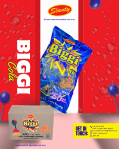 Slanty Biggi cola - delicious flavored sweets and candies from IFL Ltd, Tanzania. High-quality confectionery with fruity, refreshing, and fun taste. Perfect for everyone who loves sweet treats. Slanty pipi tamu zenye ladha mbalimbali, zinazotengenezwa na IFL Ltd Tanzania, zenye ubora wa hali ya juu na ladha tamu kwa kila mtu.